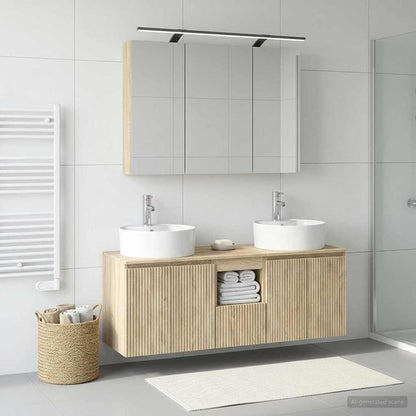 vidaXL Bathroom Cabinet Set 4 pcs Sonoma Oak Engineered Wood