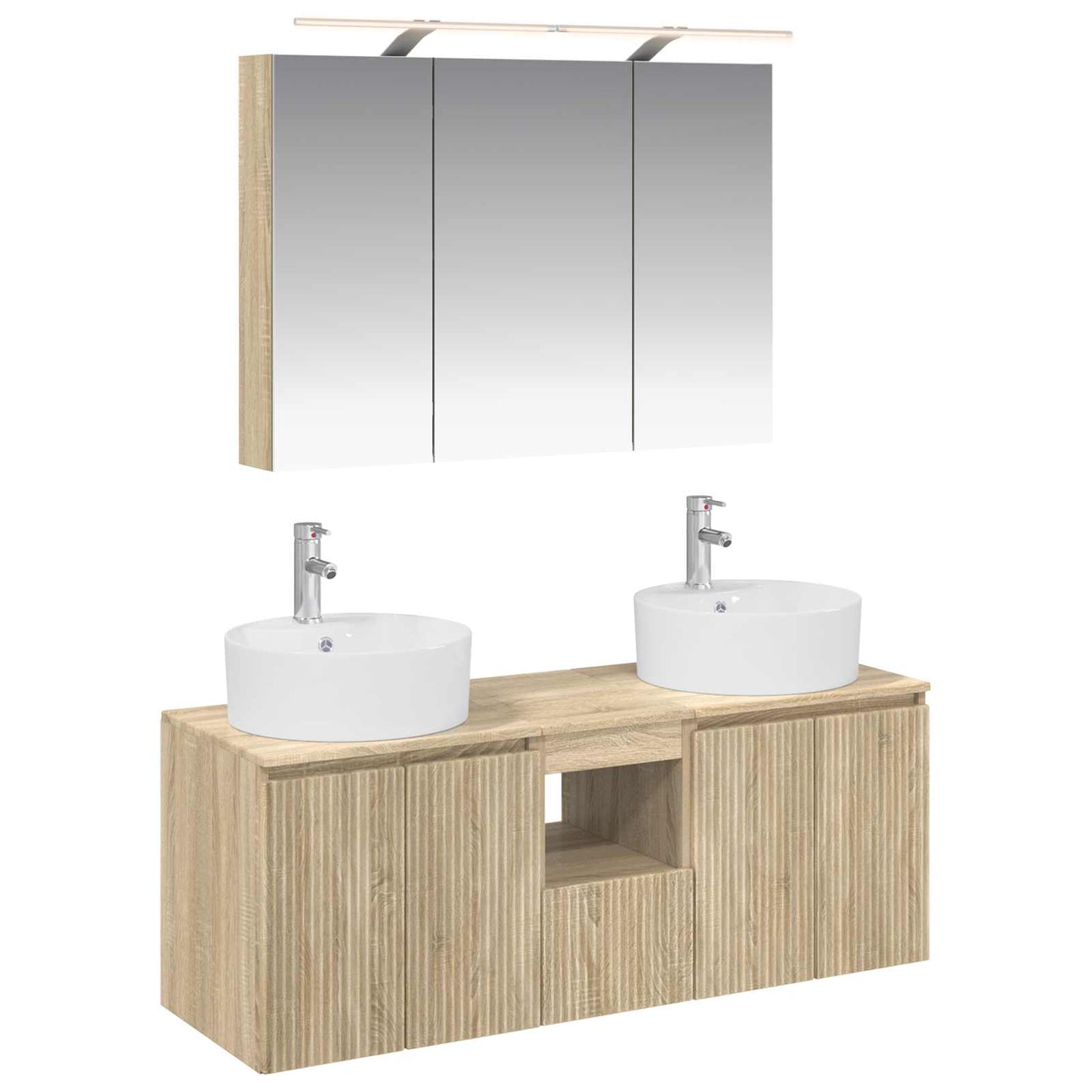 vidaXL Bathroom Cabinet Set 4 pcs Sonoma Oak Engineered Wood
