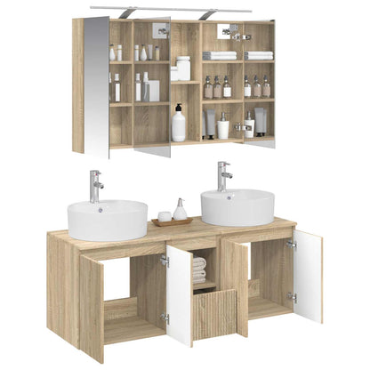 vidaXL Bathroom Cabinet Set 4 pcs Sonoma Oak Engineered Wood
