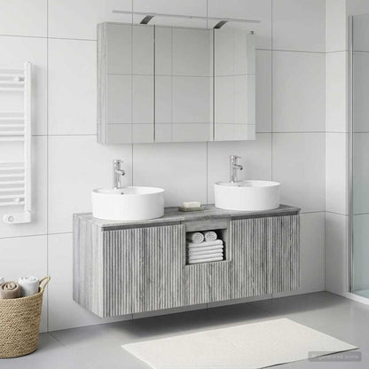 vidaXL Bathroom Cabinet Set 4 pcs Grey Sonoma Engineered Wood