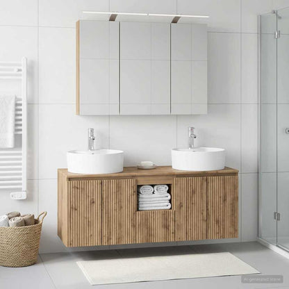 vidaXL Bathroom Cabinet Set 4 pcs Artisan Oak Engineered Wood