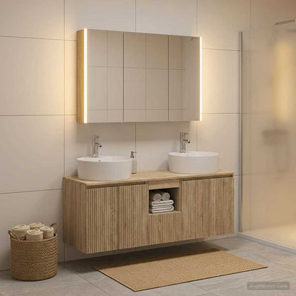 vidaXL Bathroom Cabinet Set 4 pcs Sonoma Oak Engineered Wood