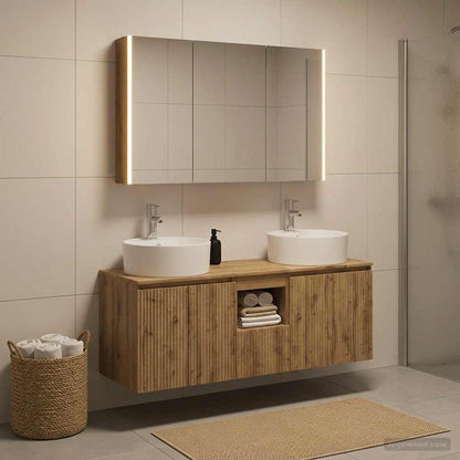 vidaXL Bathroom Cabinet Set 4 pcs Artisan Oak Engineered Wood
