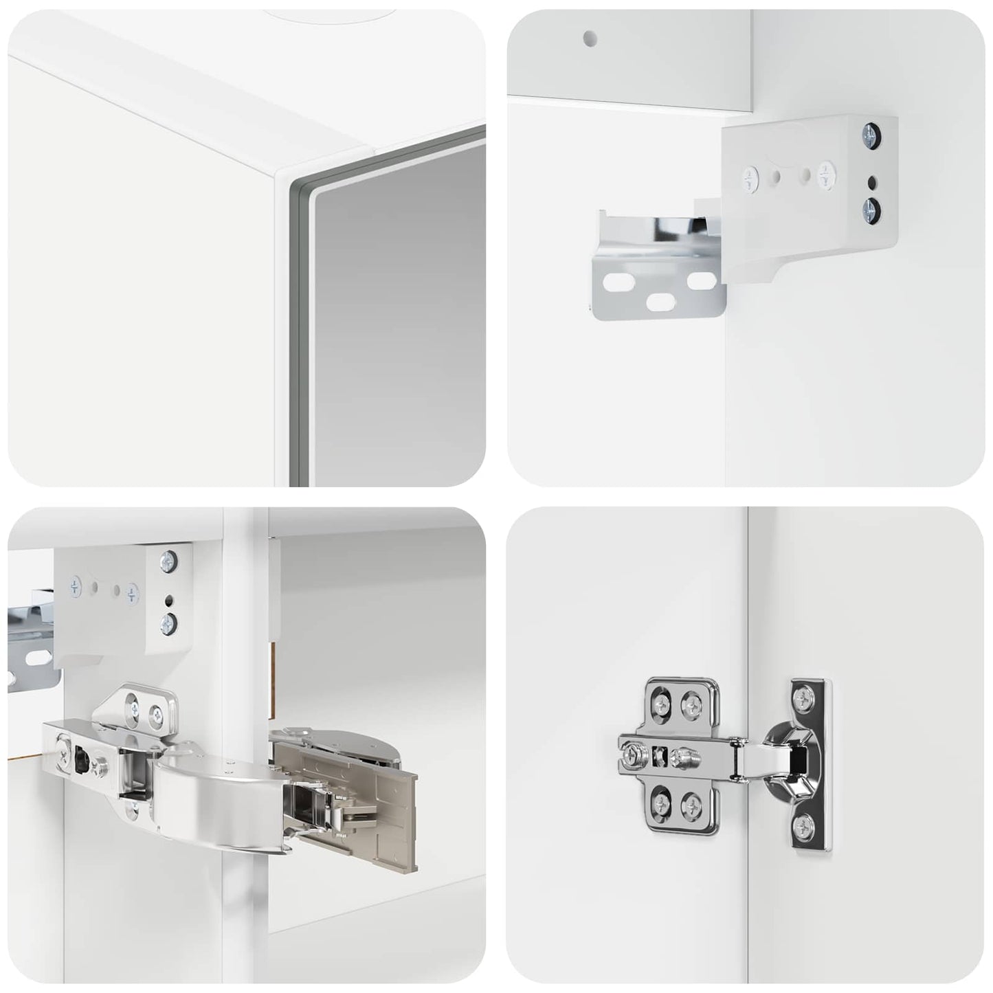 vidaXL Bathroom Cabinet Set 5 pcs White Engineered Wood