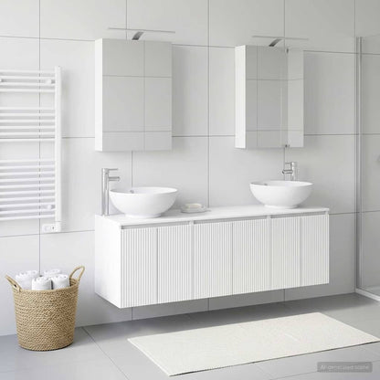 vidaXL Bathroom Cabinet Set 5 pcs White Engineered Wood