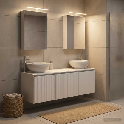 vidaXL Bathroom Cabinet Set 5 pcs White Engineered Wood
