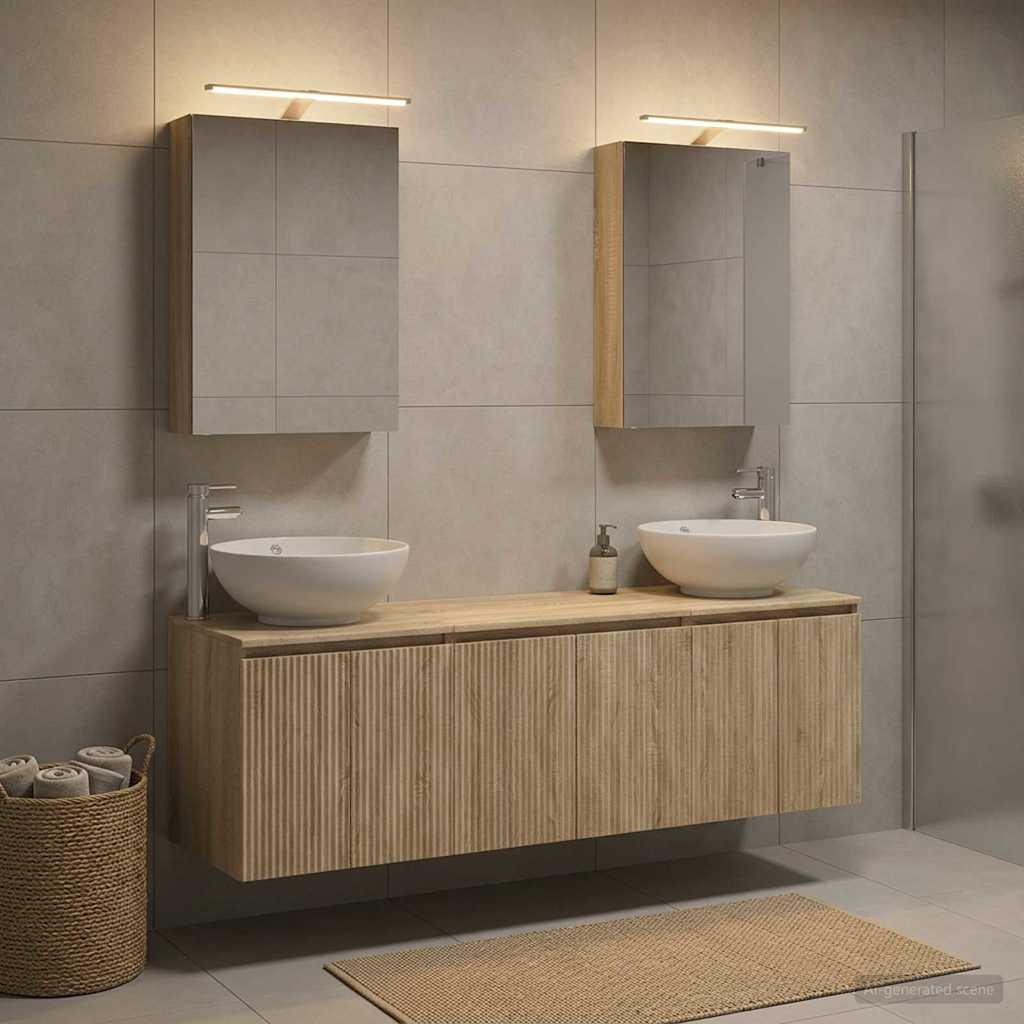 vidaXL Bathroom Cabinet Set 5 pcs Sonoma Oak Engineered Wood