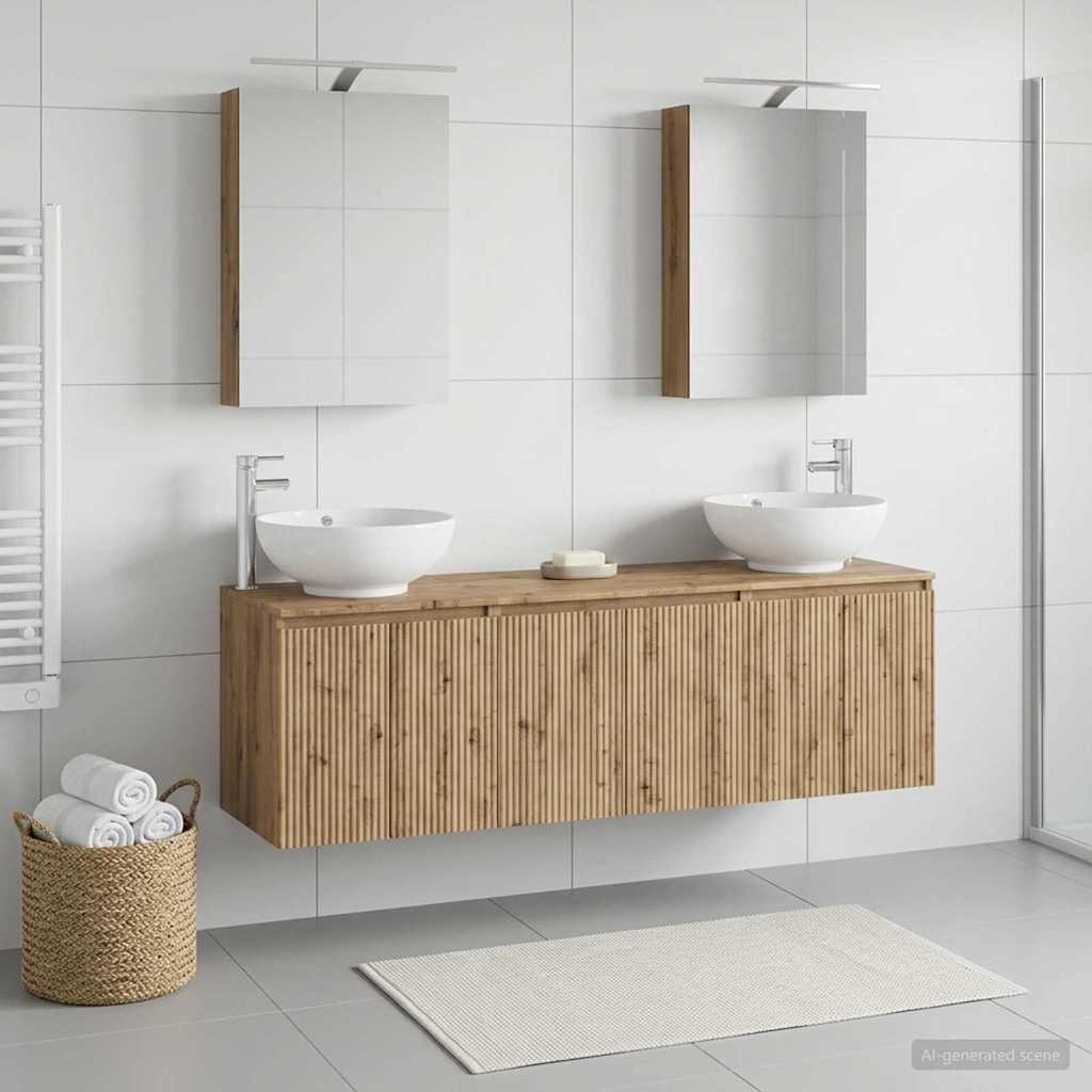 vidaXL Bathroom Cabinet Set 5 pcs Artisan Oak Engineered Wood