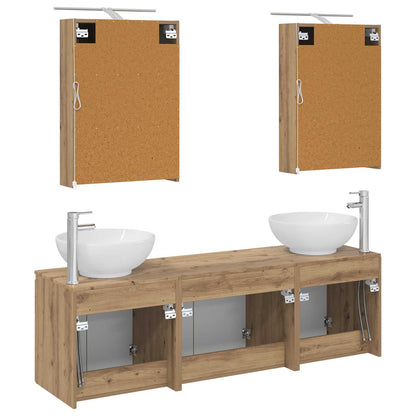 vidaXL Bathroom Cabinet Set 5 pcs Artisan Oak Engineered Wood