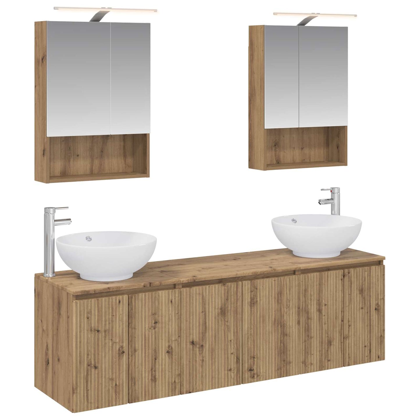vidaXL Bathroom Cabinet Set 5 pcs Artisan Oak Engineered Wood