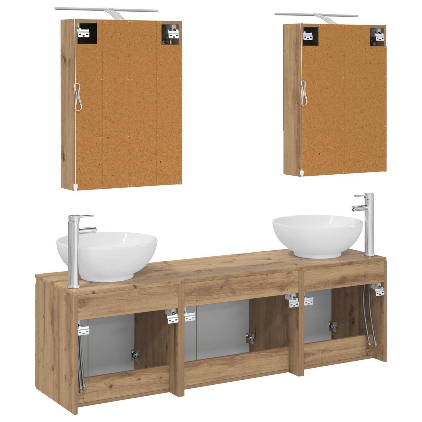 vidaXL Bathroom Cabinet Set 5 pcs Artisan Oak Engineered Wood