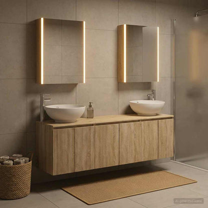 vidaXL Bathroom Cabinet Set 5 pcs Sonoma Oak Engineered Wood