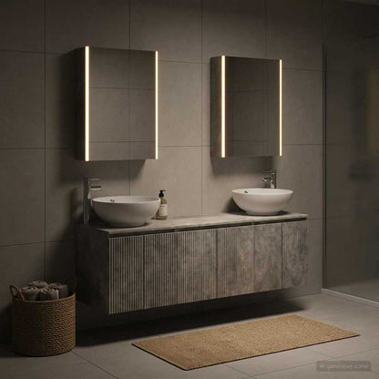 vidaXL Bathroom Cabinet Set 5 pcs Concrete Grey Engineered Wood