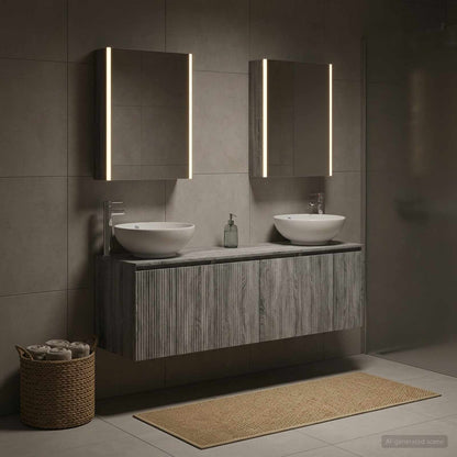 vidaXL Bathroom Cabinet Set 5 pcs Grey Sonoma Engineered Wood