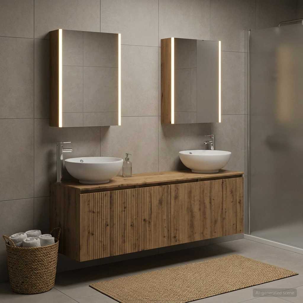 vidaXL Bathroom Cabinet Set 5 pcs Artisan Oak Engineered Wood