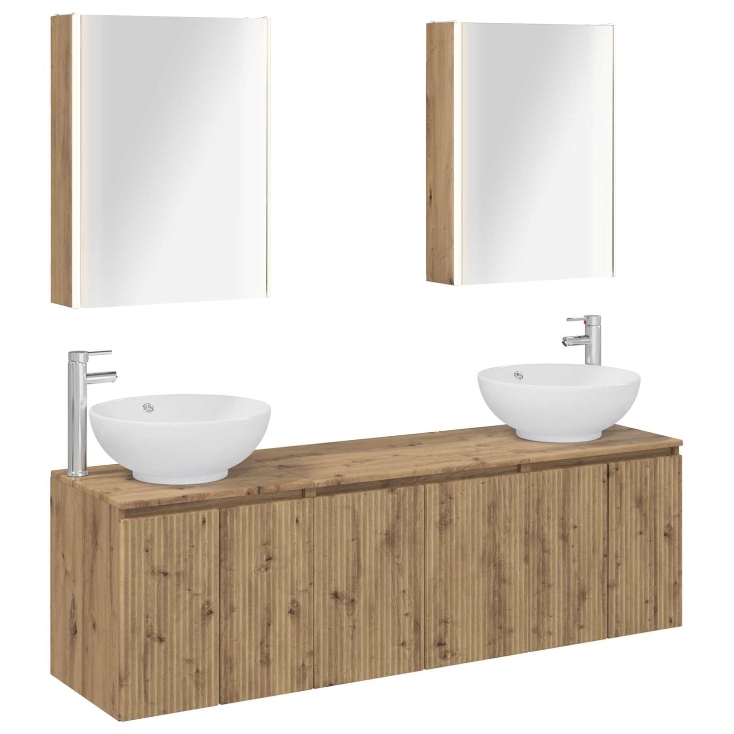 vidaXL Bathroom Cabinet Set 5 pcs Artisan Oak Engineered Wood