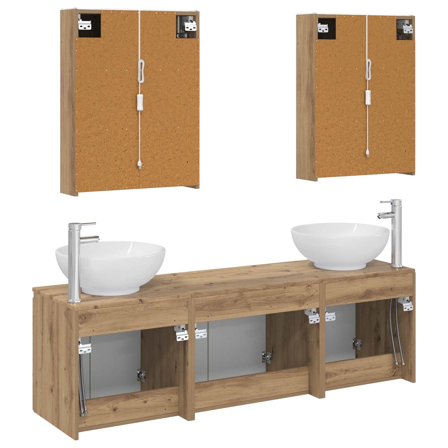 vidaXL Bathroom Cabinet Set 5 pcs Artisan Oak Engineered Wood