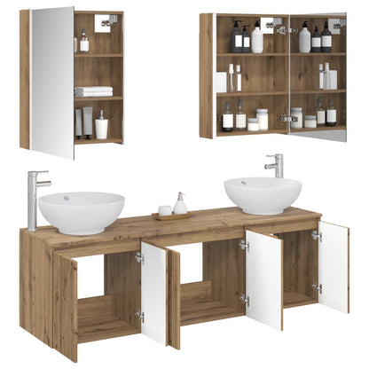 vidaXL Bathroom Cabinet Set 5 pcs Artisan Oak Engineered Wood
