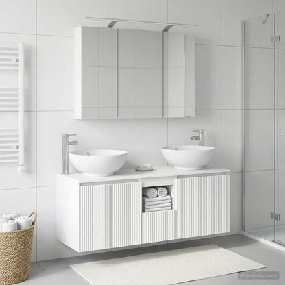 vidaXL Bathroom Cabinet Set 4 pcs White Engineered Wood