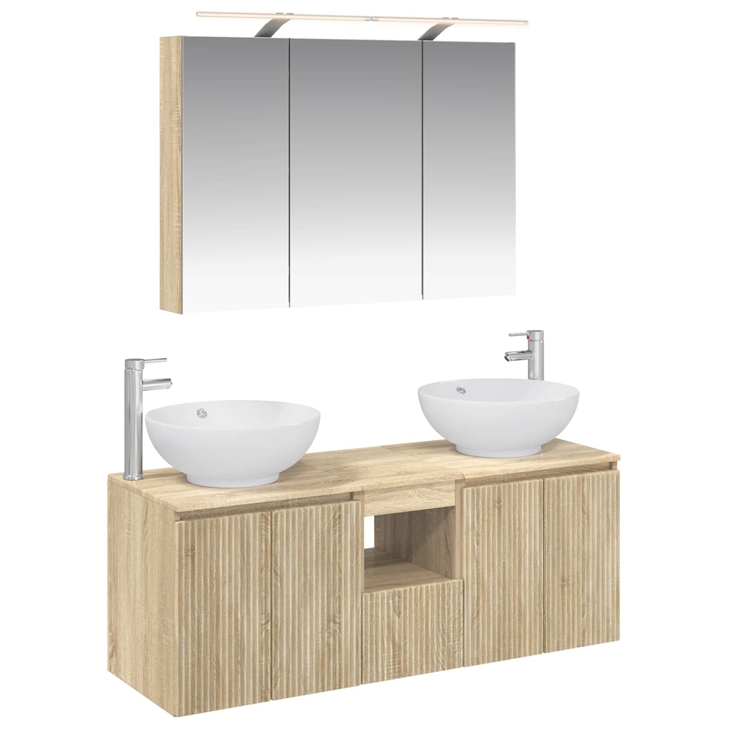 vidaXL Bathroom Cabinet Set 4 pcs Sonoma Oak Engineered Wood