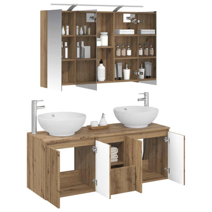 vidaXL Bathroom Cabinet Set 4 pcs Artisan Oak Engineered Wood