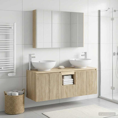 vidaXL Bathroom Cabinet Set 4 pcs Sonoma Oak Engineered Wood