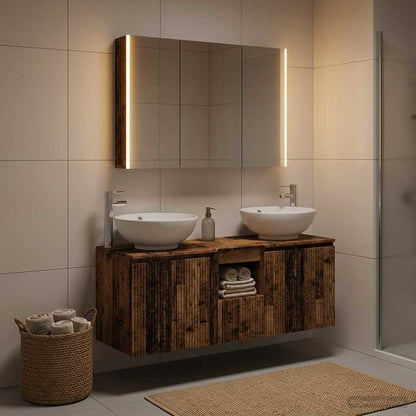 vidaXL Bathroom Cabinet Set 4 pcs Old Wood Engineered Wood