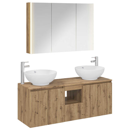 vidaXL Bathroom Cabinet Set 4 pcs Artisan Oak Engineered Wood