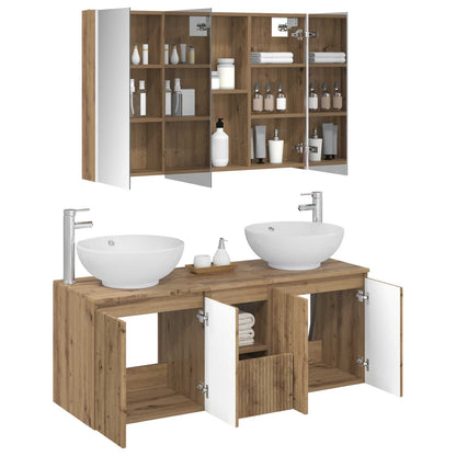 vidaXL Bathroom Cabinet Set 4 pcs Artisan Oak Engineered Wood