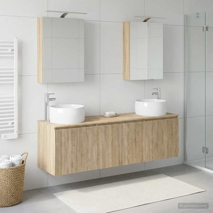vidaXL Bathroom Cabinet Set 5 pcs Sonoma Oak Engineered Wood