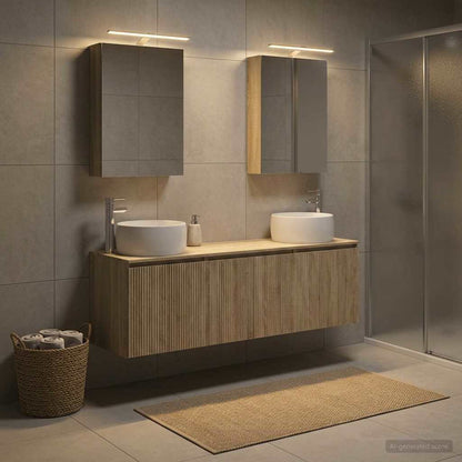 vidaXL Bathroom Cabinet Set 5 pcs Sonoma Oak Engineered Wood