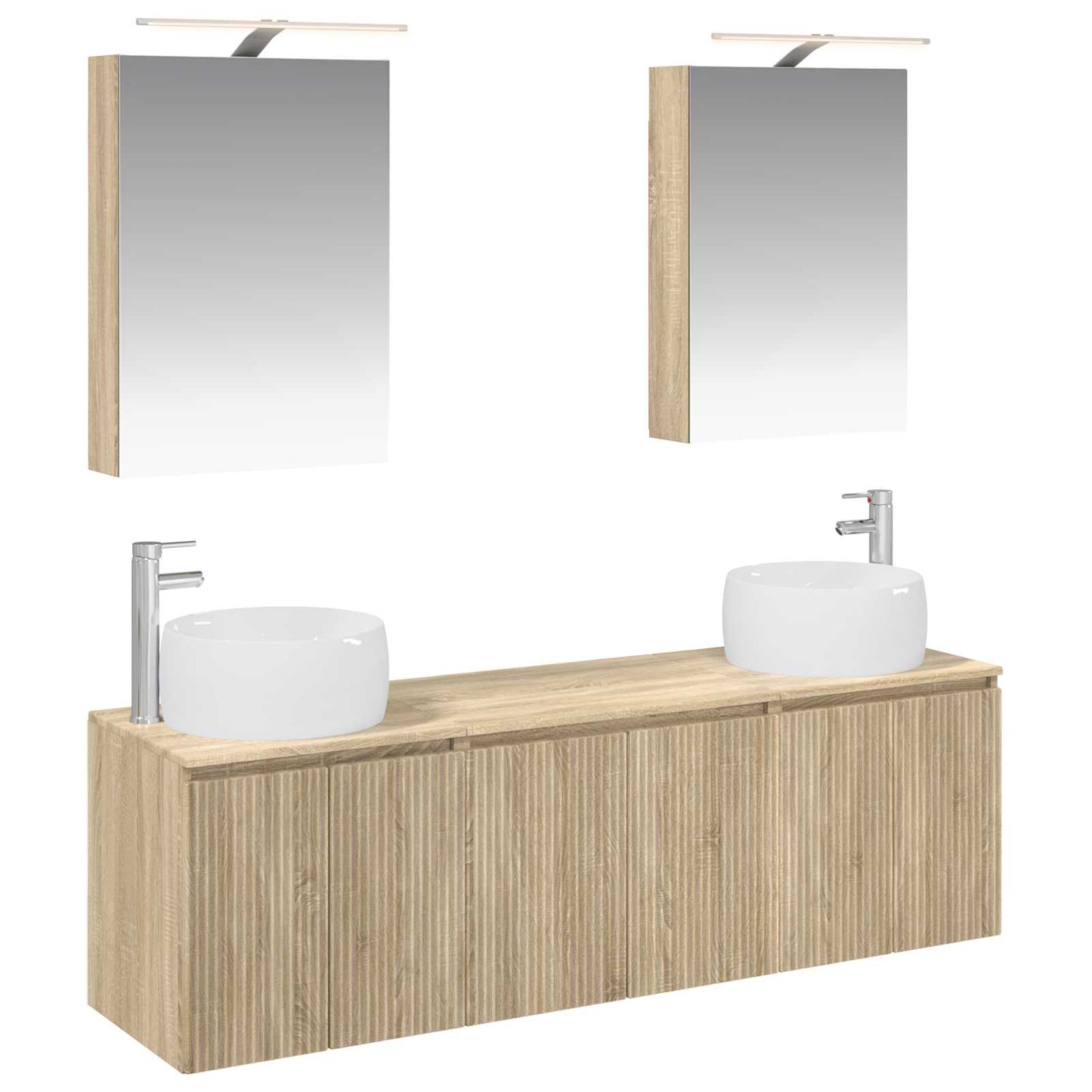 vidaXL Bathroom Cabinet Set 5 pcs Sonoma Oak Engineered Wood