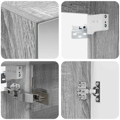 vidaXL Bathroom Cabinet Set 5 pcs Grey Sonoma Engineered Wood