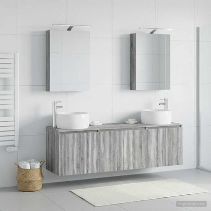 vidaXL Bathroom Cabinet Set 5 pcs Grey Sonoma Engineered Wood