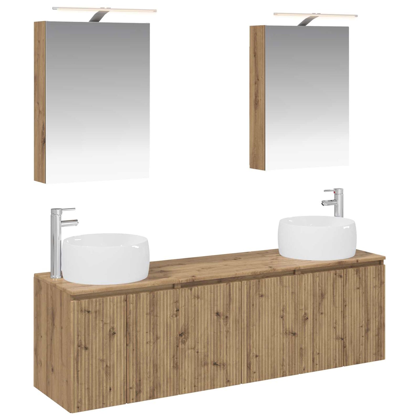 vidaXL Bathroom Cabinet Set 5 pcs Artisan Oak Engineered Wood