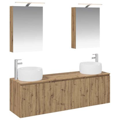 vidaXL Bathroom Cabinet Set 5 pcs Artisan Oak Engineered Wood