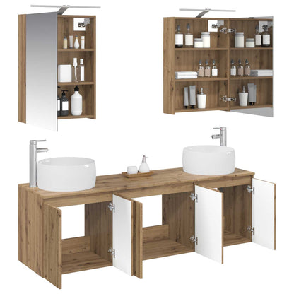 vidaXL Bathroom Cabinet Set 5 pcs Artisan Oak Engineered Wood