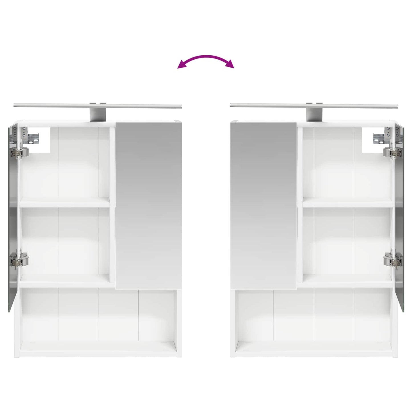 vidaXL Bathroom Cabinet Set 5 pcs White Engineered Wood