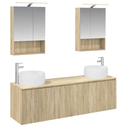 vidaXL Bathroom Cabinet Set 5 pcs Sonoma Oak Engineered Wood