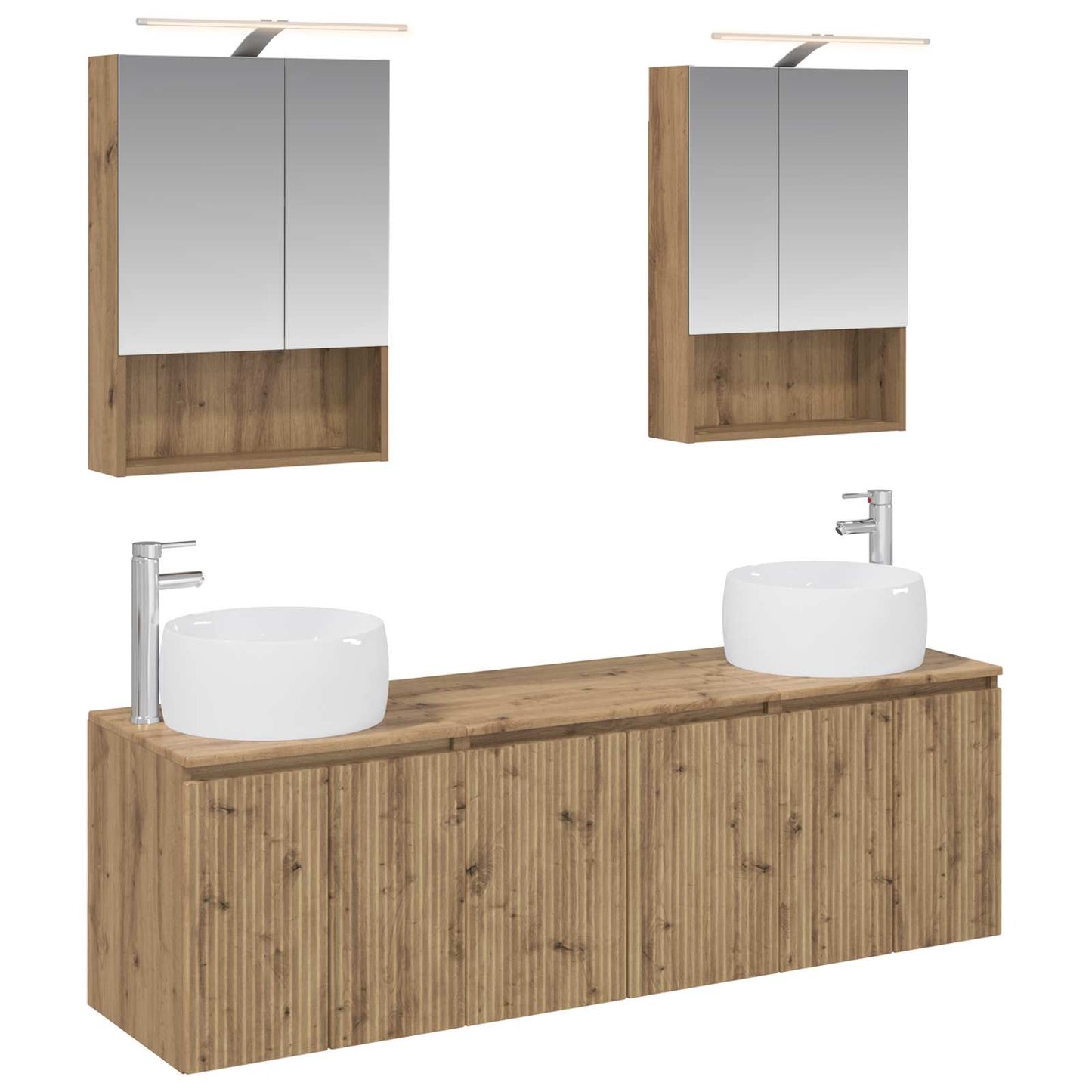 vidaXL Bathroom Cabinet Set 5 pcs Artisan Oak Engineered Wood