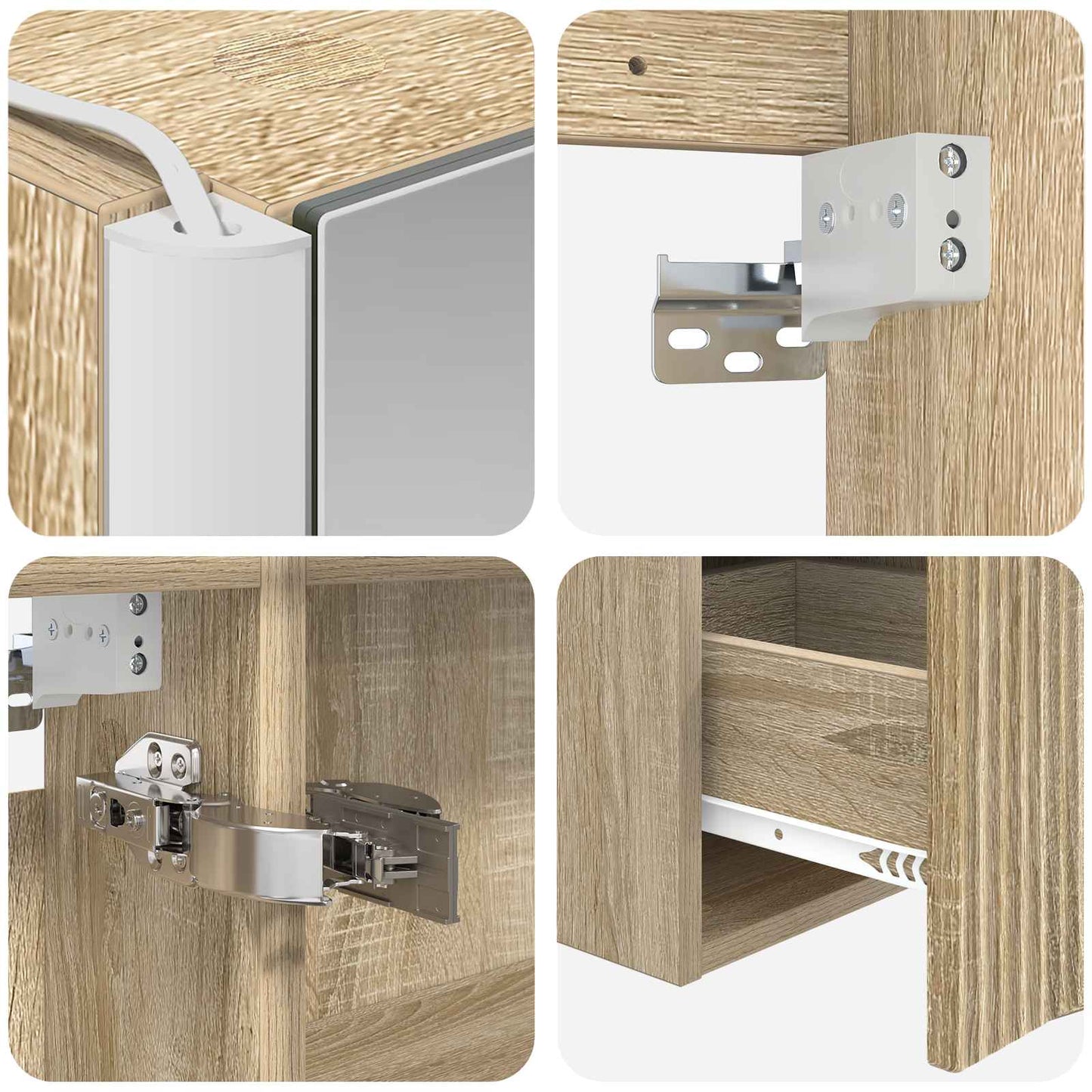 vidaXL Bathroom Cabinet Set 5 pcs Sonoma Oak Engineered Wood