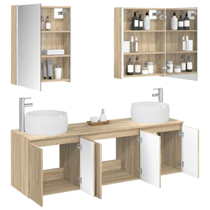 vidaXL Bathroom Cabinet Set 5 pcs Sonoma Oak Engineered Wood