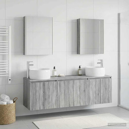 vidaXL Bathroom Cabinet Set 5 pcs Grey Sonoma Engineered Wood