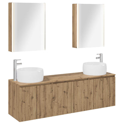 vidaXL Bathroom Cabinet Set 5 pcs Artisan Oak Engineered Wood
