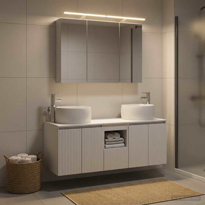 vidaXL Bathroom Cabinet Set 4 pcs White Engineered Wood
