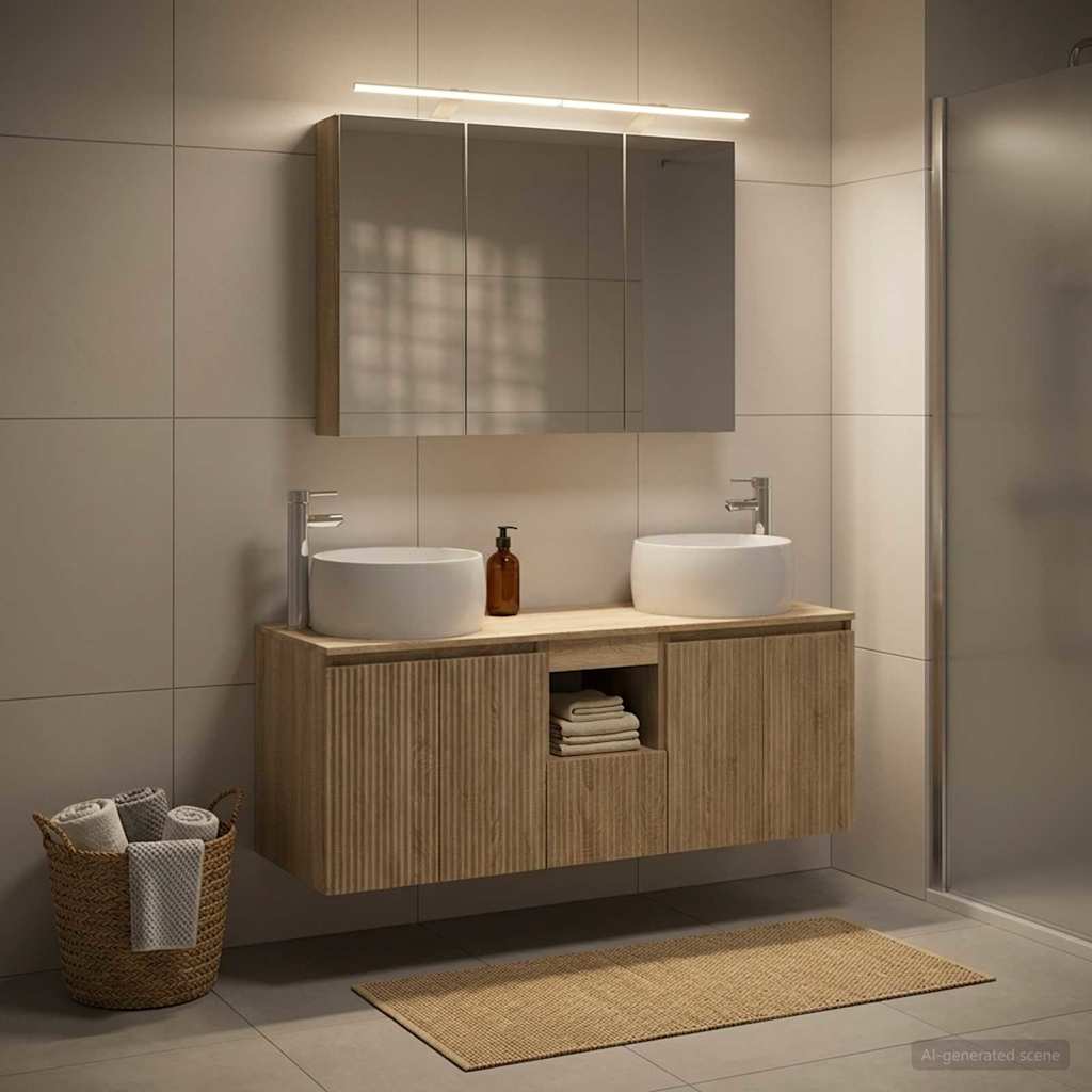 vidaXL Bathroom Cabinet Set 4 pcs Sonoma Oak Engineered Wood