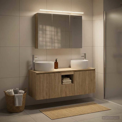 vidaXL Bathroom Cabinet Set 4 pcs Sonoma Oak Engineered Wood