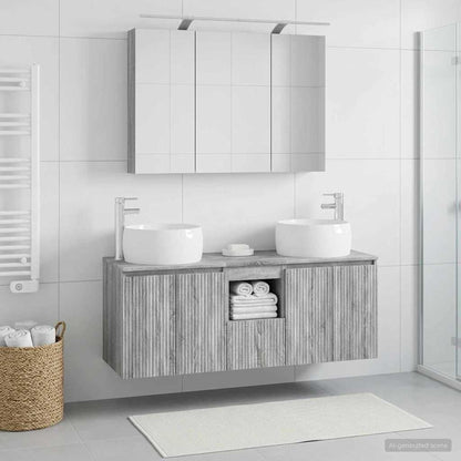 vidaXL Bathroom Cabinet Set 4 pcs Grey Sonoma Engineered Wood
