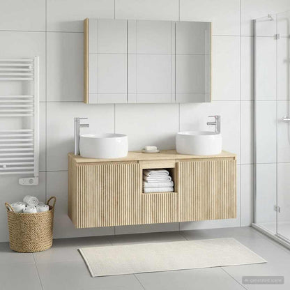 vidaXL Bathroom Cabinet Set 4 pcs Sonoma Oak Engineered Wood
