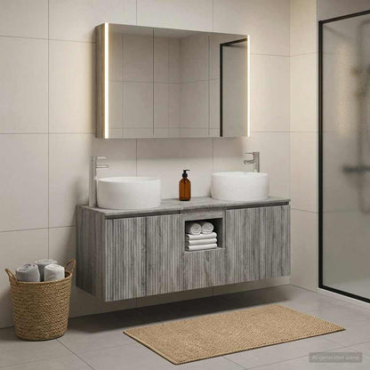 vidaXL Bathroom Cabinet Set 4 pcs Grey Sonoma Engineered Wood